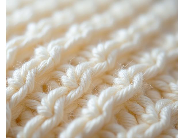 Close-up of a neatly seamed knitted garment with invisible joins